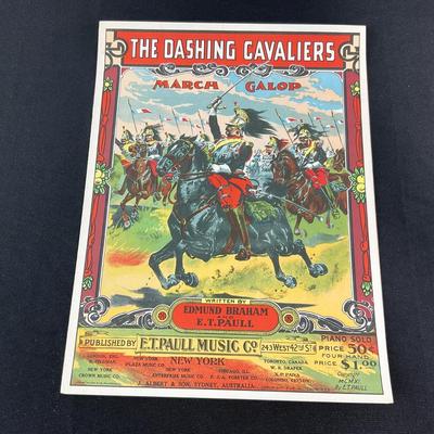 -200- E.T. PAULL | The Dashing Cavaliers March Galop | By Edmund Braham & E.T. Paull | Sheet Music