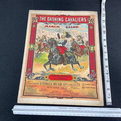 -201- E.T. PAULL | The Dashing Cavaliers March Galop | By Edmund Braham & E.T. Paull | Sheet Music