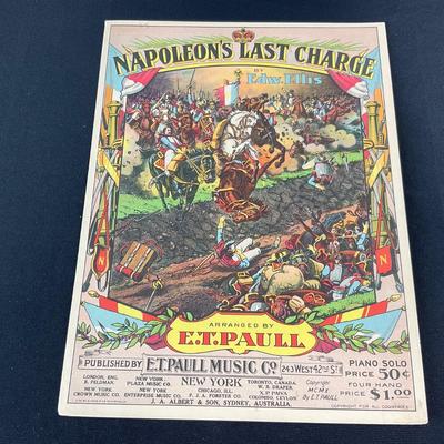 -206- E.T. PAULL | Napoleon’s Last Charge | By Edw. Ellis | Arranged By E.T. Paull | Sheet Music