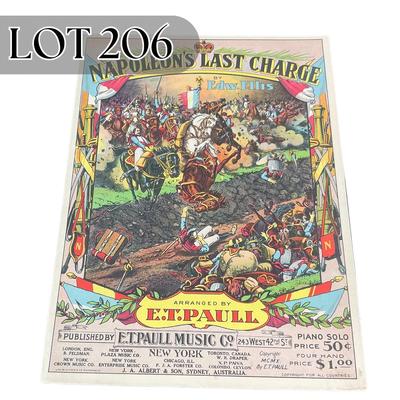-206- E.T. PAULL | Napoleon’s Last Charge | By Edw. Ellis | Arranged By E.T. Paull | Sheet Music