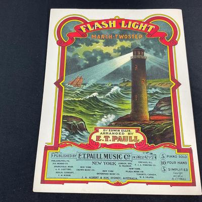 -208- E.T. PAULL | Flashlight March Two Step | By Edwin Ellis | Arranged By E.T. Paull | Sheet Music