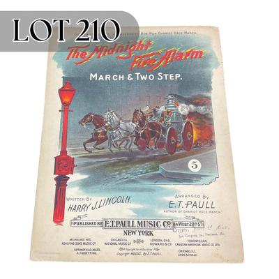-210- E.T. PAULL | The Midnight Fire Alarm March & Two Step | Written By Harry J. Lincoln | Sheet Music