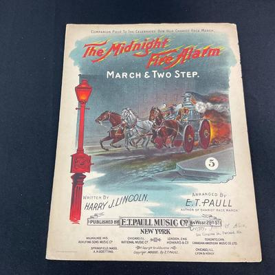 -210- E.T. PAULL | The Midnight Fire Alarm March & Two Step | Written By Harry J. Lincoln | Sheet Music
