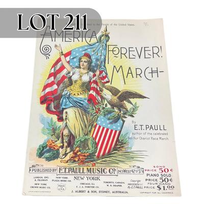 -211- E.T. PAULL | America Forever March | Sheet Music