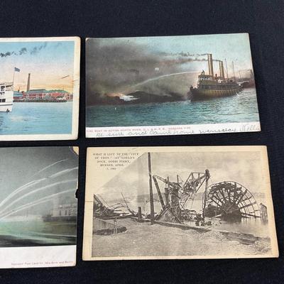 -212- POSTCARD | Assortment Of Boat Disasters Postcards