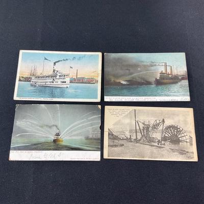 -212- POSTCARD | Assortment Of Boat Disasters Postcards