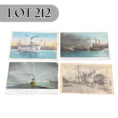 -212- POSTCARD | Assortment Of Boat Disasters Postcards