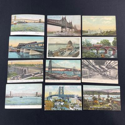 -213- POSTCARD | Assortment Of Bridges & Boats Postcards