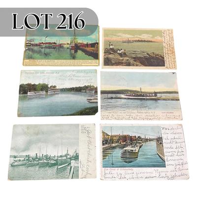 -216- POSTCARD | Assortment Of Lake, Canals, Rivers, & Boats Postcards