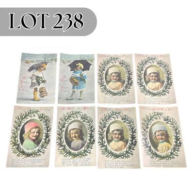 -238- POSTCARD | Assortment Of Holiday Little Girl Postcards