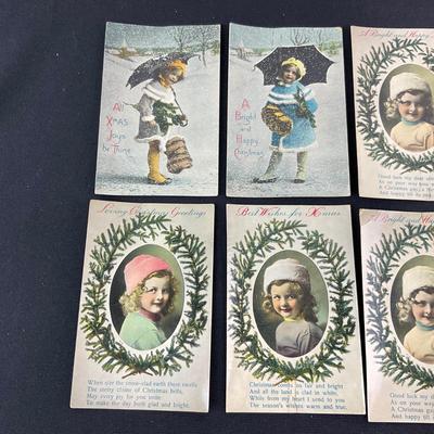 -238- POSTCARD | Assortment Of Holiday Little Girl Postcards