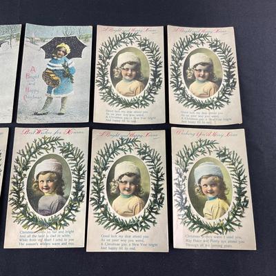 -238- POSTCARD | Assortment Of Holiday Little Girl Postcards