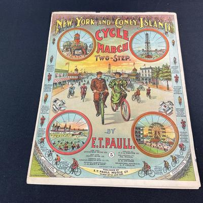 -251- E.T. PAULL | New York & Coney Island Cycle March Two Step | Sheet Music