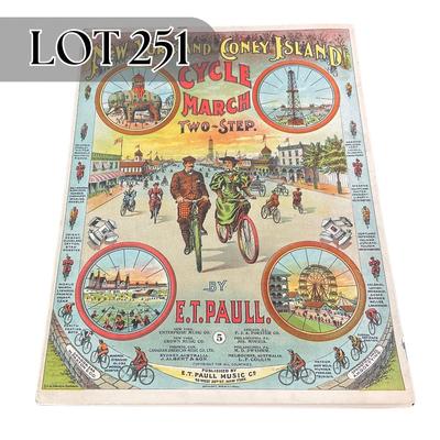 -251- E.T. PAULL | New York & Coney Island Cycle March Two Step | Sheet Music