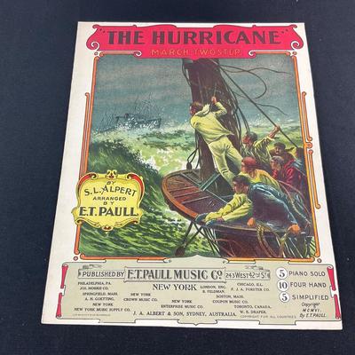 -252- E.T. PAULL | The Hurricane March Two Step | By S.L. Alpert | Sheet Music