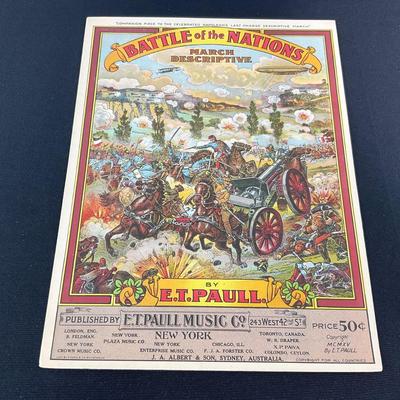 -256- E.T. PAULL | Battle Of The Nations March Descriptive | Sheet Music