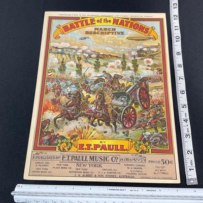 -256- E.T. PAULL | Battle Of The Nations March Descriptive | Sheet Music