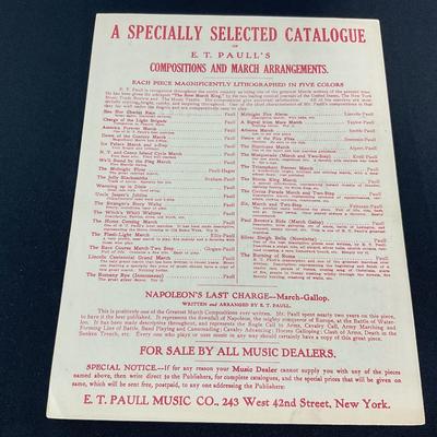 -256- E.T. PAULL | Battle Of The Nations March Descriptive | Sheet Music