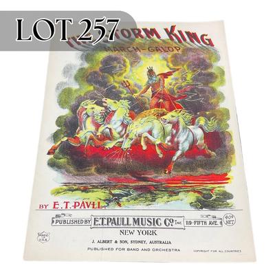 -257- E.T. PAULL | The Storm King March Galop | Sheet Music