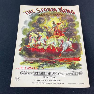 -257- E.T. PAULL | The Storm King March Galop | Sheet Music