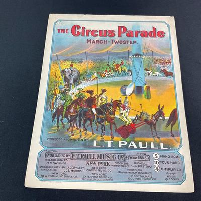 -259- E.T. PAULL | The Circus Parade March Two Step | Sheet Music