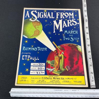 -260- E.T. PAULL | A Signal From Mars March & Two Step | By Raymond Taylor | Sheet Music