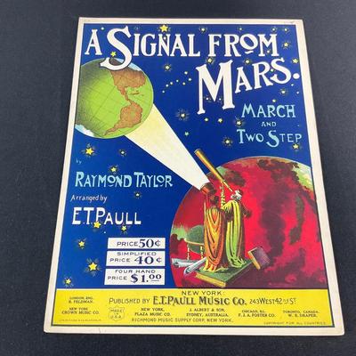 -260- E.T. PAULL | A Signal From Mars March & Two Step | By Raymond Taylor | Sheet Music