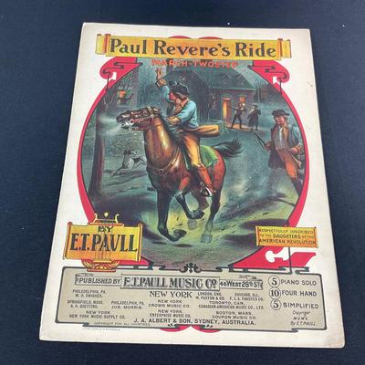 -261- E.T. PAULL | Paul Reveres Ride March & Two Step | Sheet Music