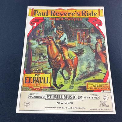 -262- E.T. PAULL | Paul Reveres Ride March & Two Step | Sheet Music