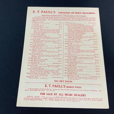 -262- E.T. PAULL | Paul Reveres Ride March & Two Step | Sheet Music