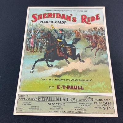 -263- E.T. PAULL | Sheridan Ride March Galop | Sheet Music