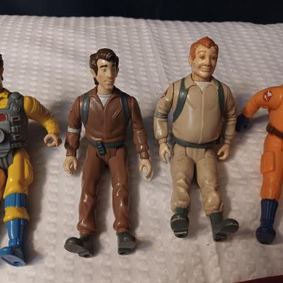 1989 GHOST BUSTERS ACTION FIGURES AND CHILD'S ELASTIC BELT