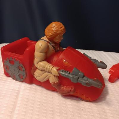 MOTU SKELETOR SOAKIE, ATTACK TRAK VEHICLE AND LASER CANNON ACCESSORY