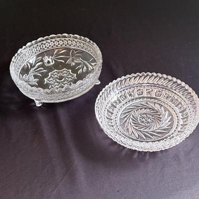 Collection of Vintage Cut Glass Ashtrays (LR-SF)