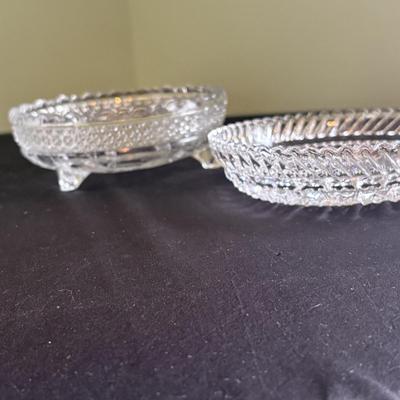 Collection of Vintage Cut Glass Ashtrays (LR-SF)