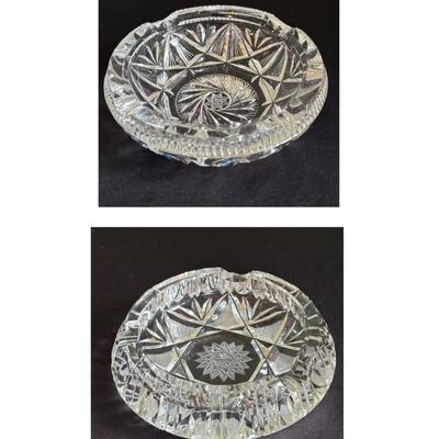 Collection of Vintage Cut Glass Ashtrays (LR-SF)