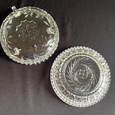 Collection of Vintage Cut Glass Ashtrays (LR-SF)