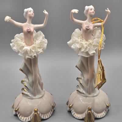 LOT 22L: Pair of Capodimonte Ballerinas