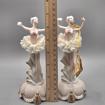 LOT 22L: Pair of Capodimonte Ballerinas