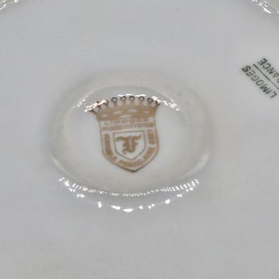 LOT 25L: Collection of Vintage Limoges Porcelain Pieces Including Double Hanldled Vase, Round Bowl with Lid, and Lidded Trinket Box