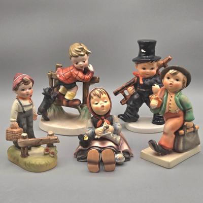 LOT 27L: Vintage Arnart 5th Avenue Hand-Painted Porcelain Figurine and Hummel Figurines