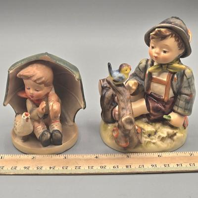 LOT 28L: Vintage Arnart 5th Ave Hand-Painted Porcelain Figurine, Napcoware Figurine, Hummel Figurine, and Lefton Figurine