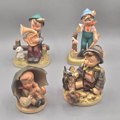 LOT 28L: Vintage Arnart 5th Ave Hand-Painted Porcelain Figurine, Napcoware Figurine, Hummel Figurine, and Lefton Figurine