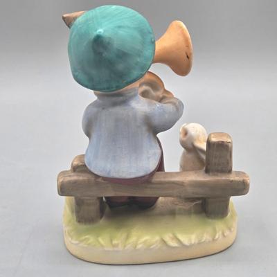 LOT 28L: Vintage Arnart 5th Ave Hand-Painted Porcelain Figurine, Napcoware Figurine, Hummel Figurine, and Lefton Figurine