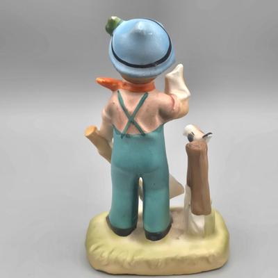 LOT 28L: Vintage Arnart 5th Ave Hand-Painted Porcelain Figurine, Napcoware Figurine, Hummel Figurine, and Lefton Figurine