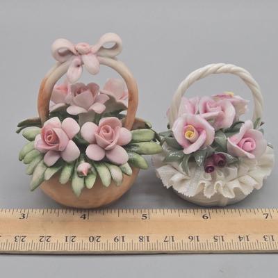LOT 33L: Variety of Capodimonte Flower Arrangements