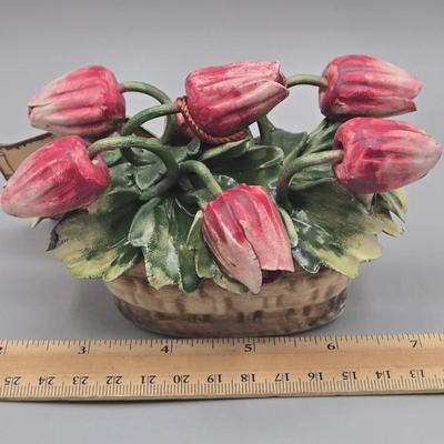 LOT 33L: Variety of Capodimonte Flower Arrangements