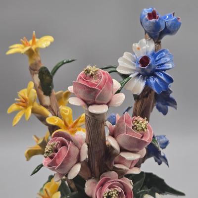 LOT 33L: Variety of Capodimonte Flower Arrangements