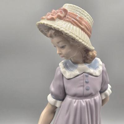 LOT 35L: Retired Lladró Pulling Dolls Carriage Porcelain Figurine