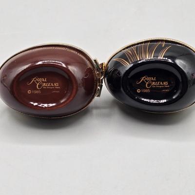 LOT 38L: Lenox Holly Berry Trinket Box, 2008 Danbury Mint Philadelphia Eagles Santa in a Sleigh Ornament, Vintage Napcoware Christmas...